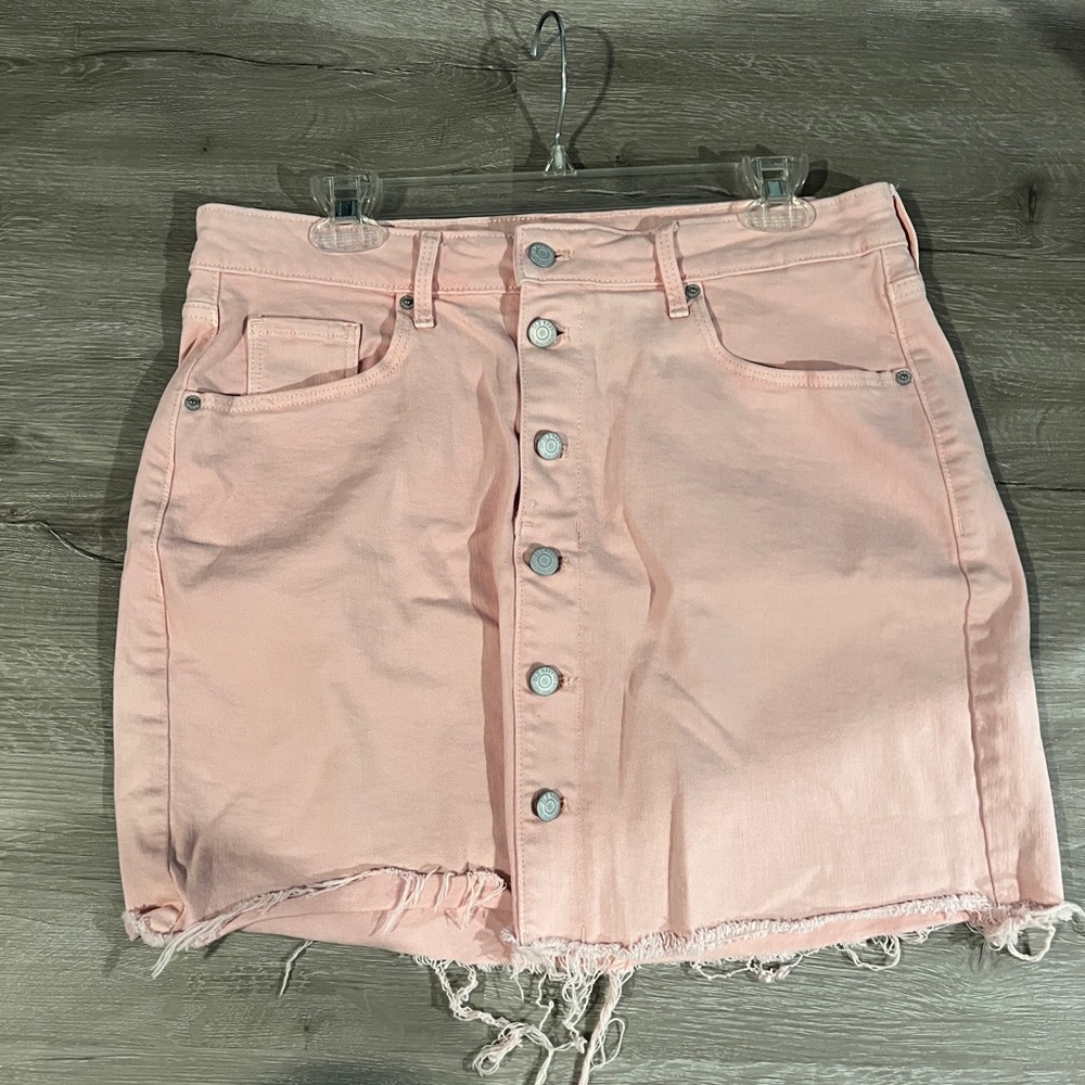 Old Navy Pink Denim Skirt